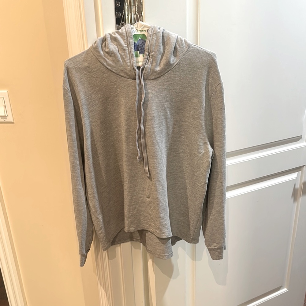 Eberjey Gray Hooded Sweatshirt Size Medium